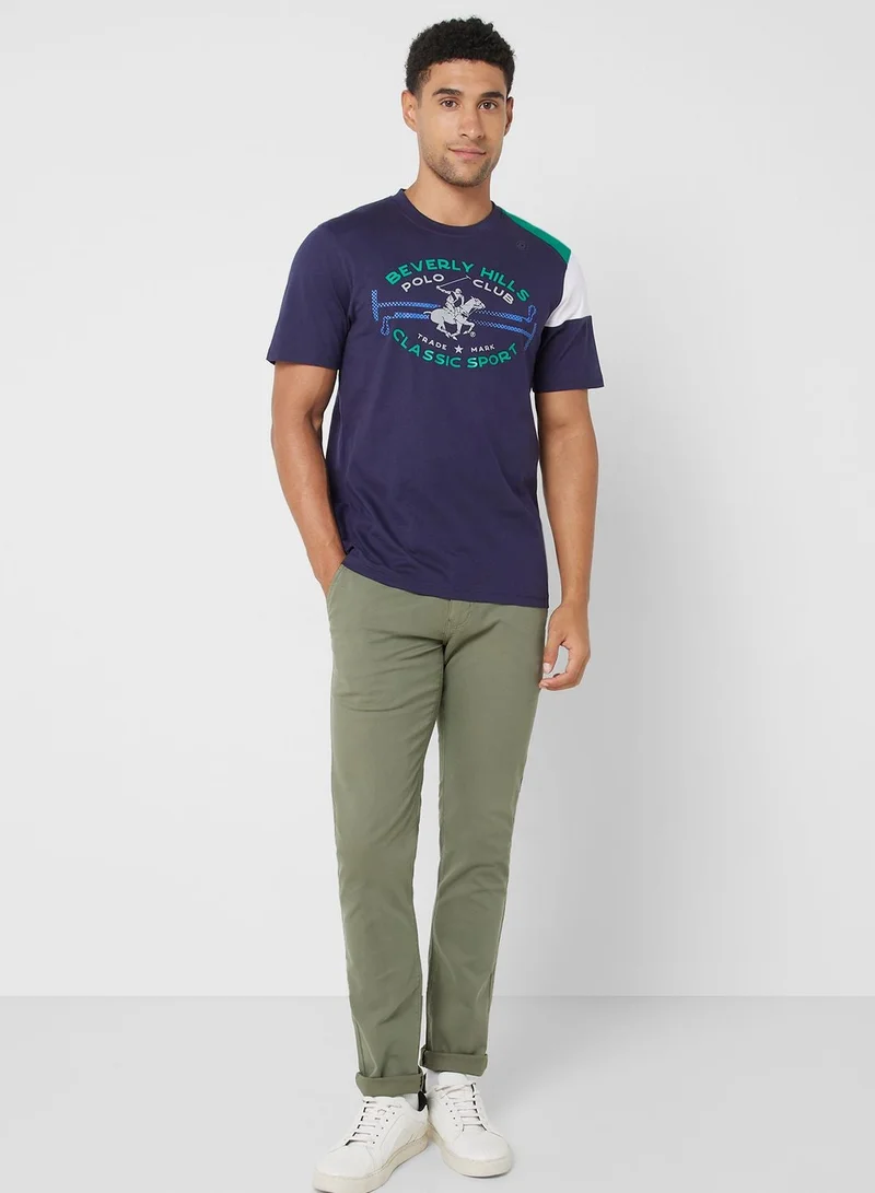 BEVERLY HILLS POLO CLUB  Graphic Crew Neck T-Shirt for Men | Best Price UAE