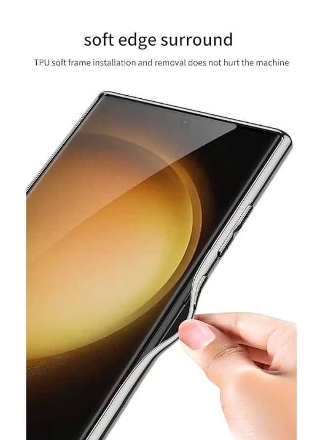 حالة متوافقة مع Galaxy S24 Ultra Case إطار TPU المطلي بالكهرباء وغطاء الجلد الخلفي حالة مقاومة للصدمات رقيقة لـ Galaxy S24 Ultra - Image 4