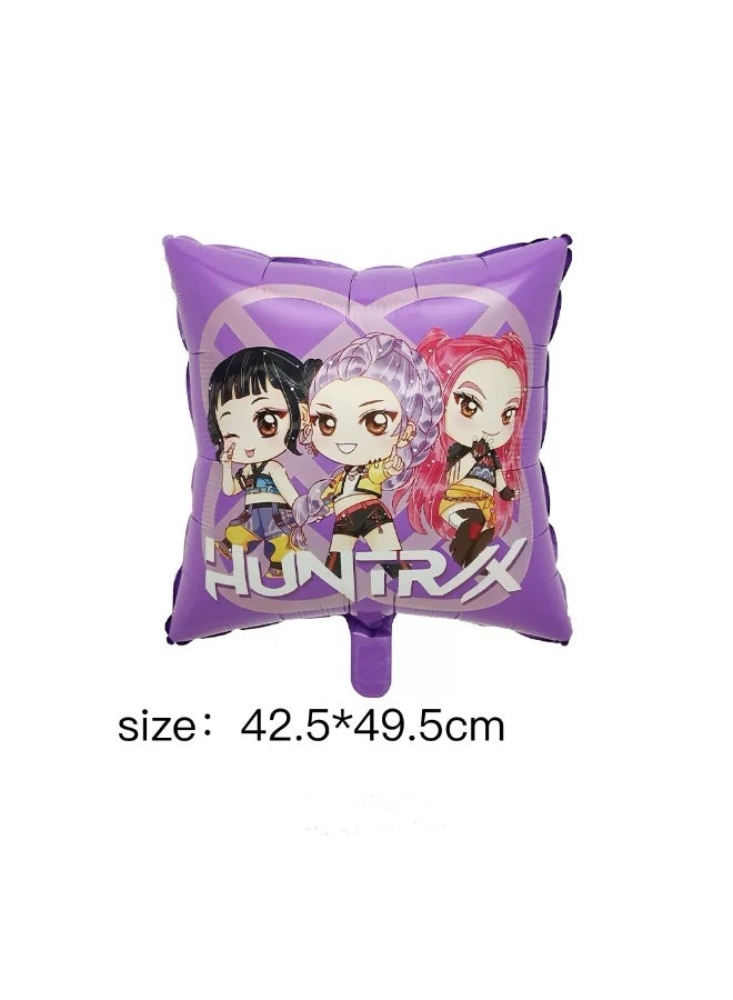 مجموعة بالونات عيد ميلاد صائد الشياطين من كيبوب - 5 قطع زينة حفلات للبنات زينة بالونات من رقائق الكيبوب - Image 2