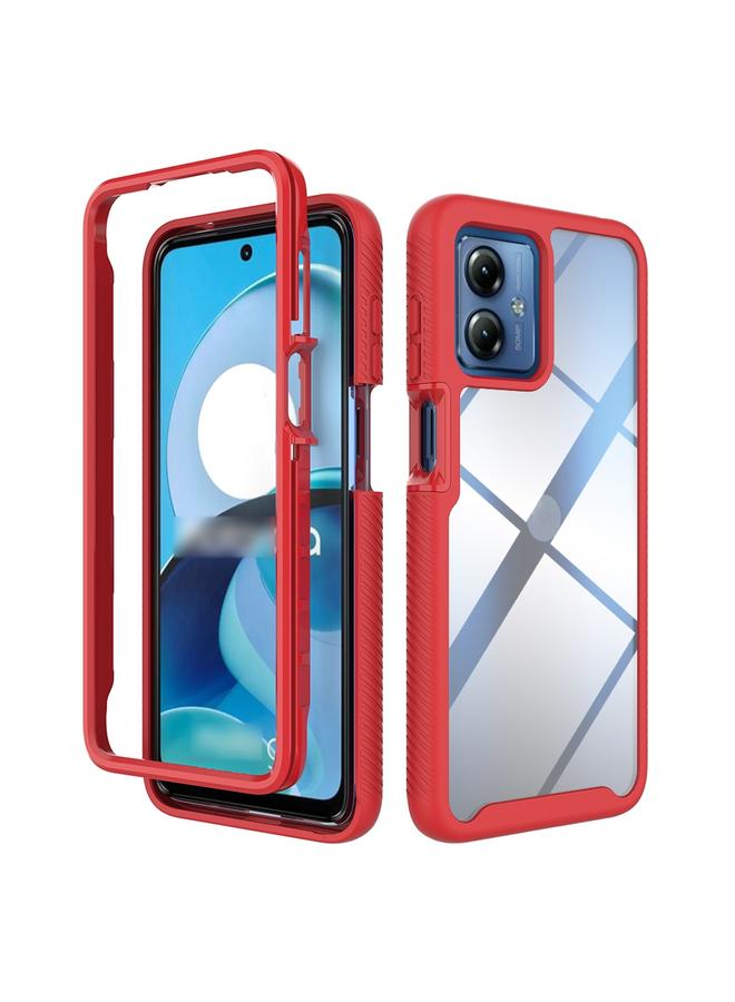 S-TOP Case For Motorola Moto G14 Starry Sky Solid Color Shockproof TPU Clear PC Phone Case - Image 1