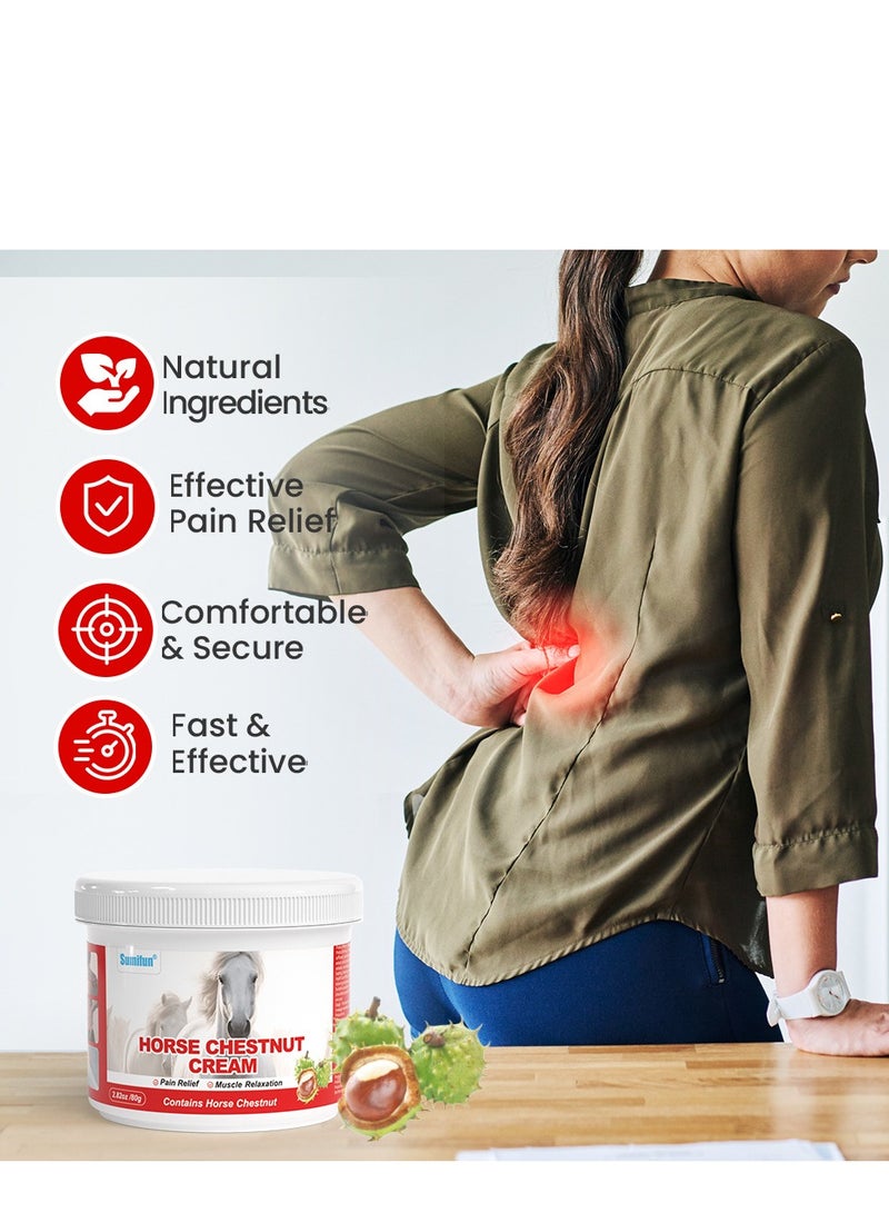 Sumifun Horse Chestnut Cream, Shoulder ,Back ,Arthritis,Neck,Muscle ,Knee Pain relief recovery, joint protection 80g - Image 2