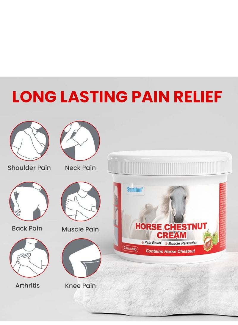 Sumifun Horse Chestnut Cream, Shoulder ,Back ,Arthritis,Neck,Muscle ,Knee Pain relief recovery, joint protection 80g - Image 4