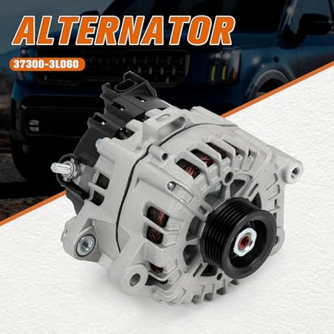 SJDYYMX 37300-3L060 Alternator for Hyundai Palisade 3.8L V6 20-25 for Kia Telluride 3.8L V6 2020 2021 2022 2023 2024 Replace# 2722099 601-10129 - Image 2