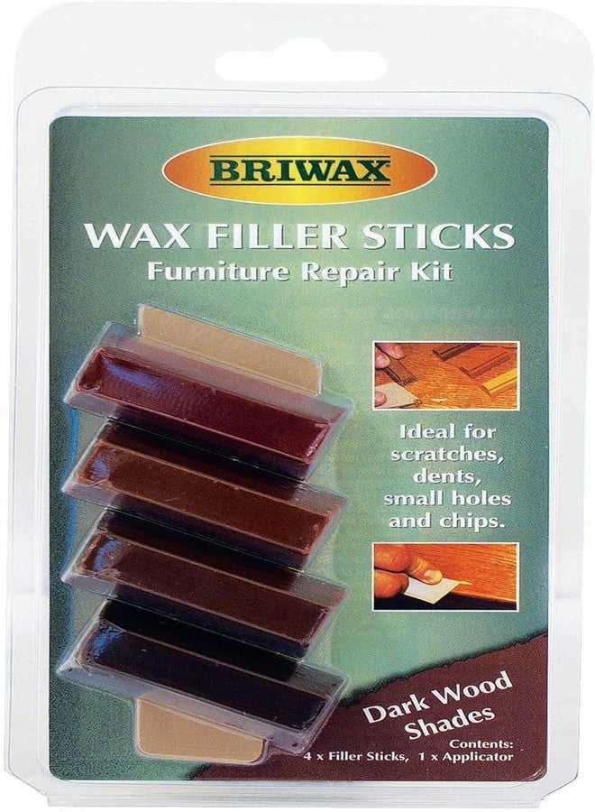 Briwax Rustins Briwax Filler Sticks Dark - Quick Wood Repair for Scratches, Cracks & Nail Holes | Assorted Shades - Image 1