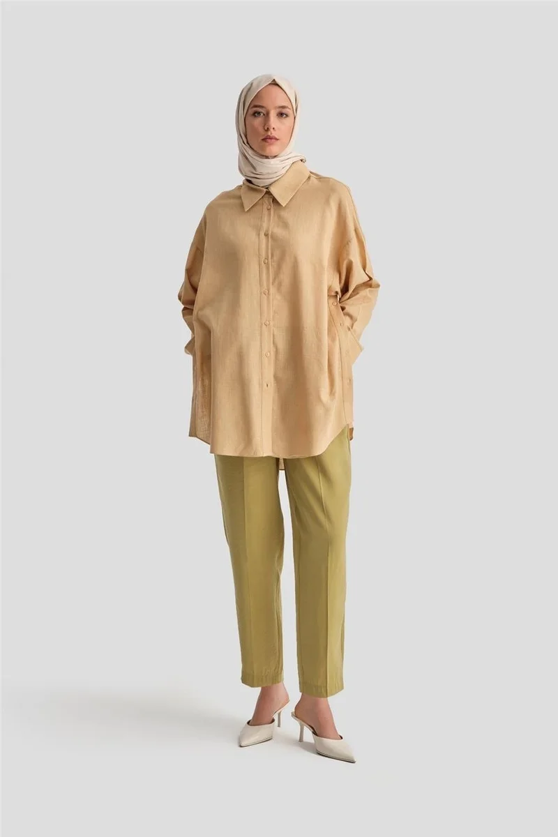 ARMINE Buttoned Modal Trousers 24K2621 Olive