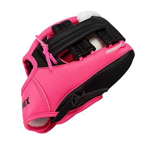 PHINIX Baseball Glove Tee-Ball Mitts for Kids Play & Training 8 .5"- 9" (8.5", Pink with Ball) - Image 3