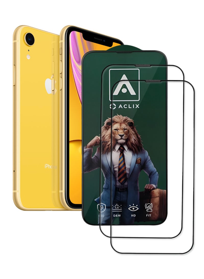ACLIX 2 Pieces Antistatic ESD Dustproof Premium Quality High Definition Tempered Glass Screen Protector Designed For  iPhone XR - Image 1