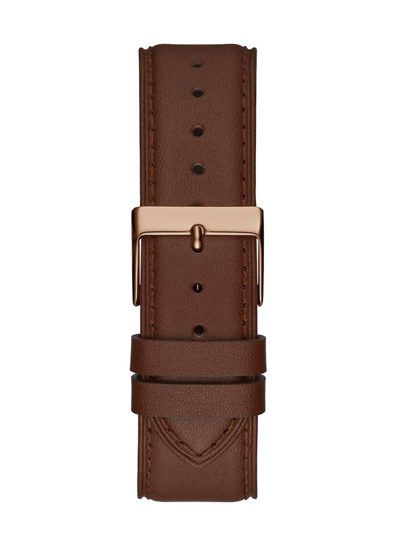 GUESS Men's Solid Multifunction Brown Leather Watch GW0389G3 - 42mm  - Image 3