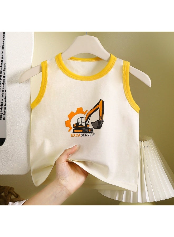 Children's Vest Cotton Summer New Class A Boys And Girls Cartoon Sleeveless Baby Bottoming Children's Wear