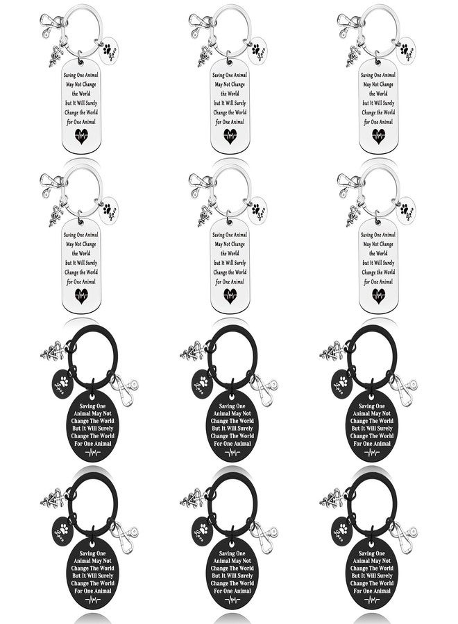 Baipilu 12PCS Vet Tech Appreciation Keychain Veterinary Technician Thank You Gift Appreciation Gifts for Veterinary Tech Nurse Assistant Coworker Animal Rescue Vet Student Friends Graduation Birthday Gift - Image 1