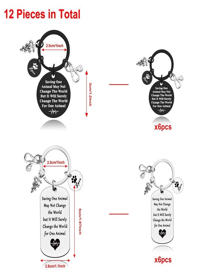 Baipilu 12PCS Vet Tech Appreciation Keychain Veterinary Technician Thank You Gift Appreciation Gifts for Veterinary Tech Nurse Assistant Coworker Animal Rescue Vet Student Friends Graduation Birthday Gift - Image 2