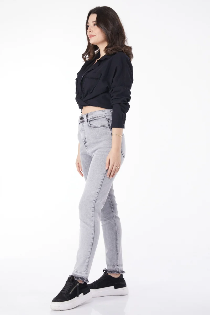 Tofisa Plain Mid Women's Anthracite Jeans - 25092
