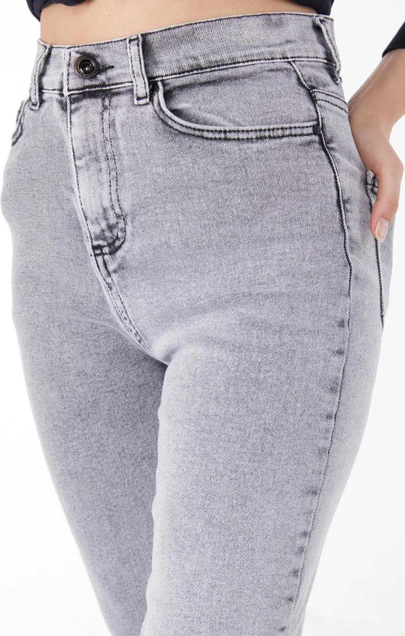Tofisa Plain Mid Women's Anthracite Jeans - 25092