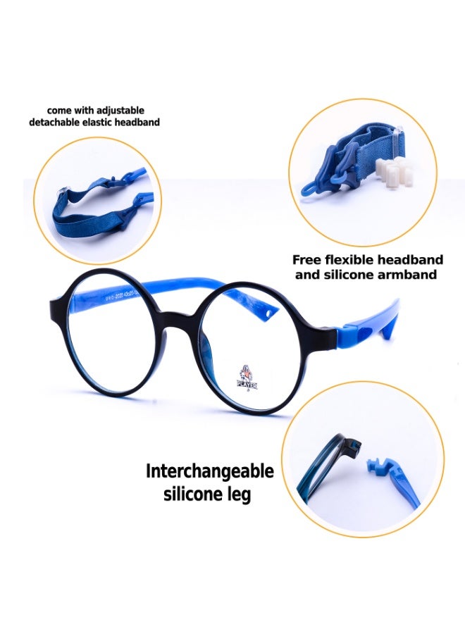 نظارات أطفال سيليكون خامة مميزة بشكل دائري ــ بالجراب والمنديل الاصلي - Image 1