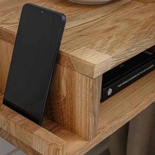 Crysellewoods Curved Wall Shelf with Drawer – Handmade Sheesham Wood Floating Table for Bedroom, Living Room & Entryway – Space-Saving Modern Accent Furniture (Model 11) - Image 2