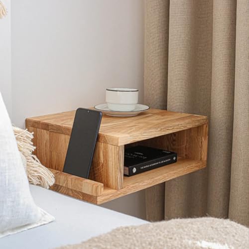 Crysellewoods Curved Wall Shelf with Drawer – Handmade Sheesham Wood Floating Table for Bedroom, Living Room & Entryway – Space-Saving Modern Accent Furniture (Model 11) - Image 4