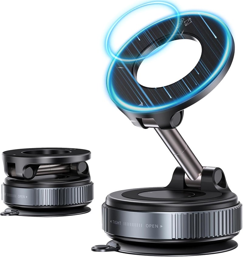 Finalize 360° Magnetic Car Mobile Holder for Dashboard Vacuum Suction Phone Holder Mount Hand Free Magnetic Cell Phone Stand with Strong Grip Shockproof Suction Cup for Car,Office (Mobile Holder) - Image 1