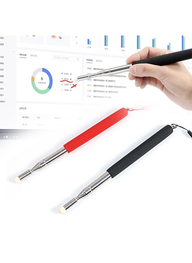 Generic 2 Pack Telescopic Teacher Pointer Stick with Hand Lanyard, Retractable Pointer Stick Teacher Pointer Stick, Whiteboard Pointer Extendable Stick for Classroom Office  - Image 1