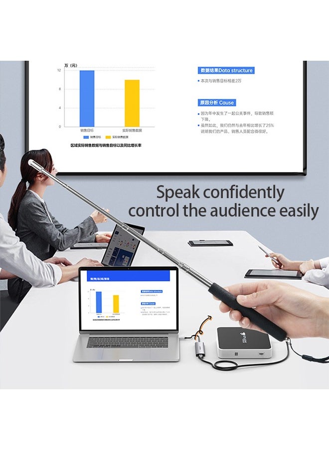 Generic 2 Pack Telescopic Teacher Pointer Stick with Hand Lanyard, Retractable Pointer Stick Teacher Pointer Stick, Whiteboard Pointer Extendable Stick for Classroom Office  - Image 3