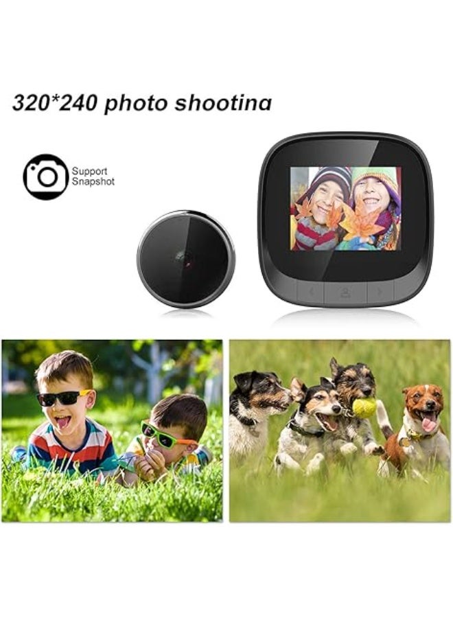 DD3S Video Doorbell Camera – 360° Pan & 90° Tilt View – 2.4-Inch LCD Screen – Digital Camera for Smart Home Alarm System – Wired - Image 4