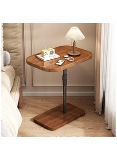 Anmi Modern Liftable C-Shaped Wooden Coffee Table with Metal Frame – Adjustable Height for Bedroom, Office & Sofa Bed (Space-Saving Design)  - Image 1