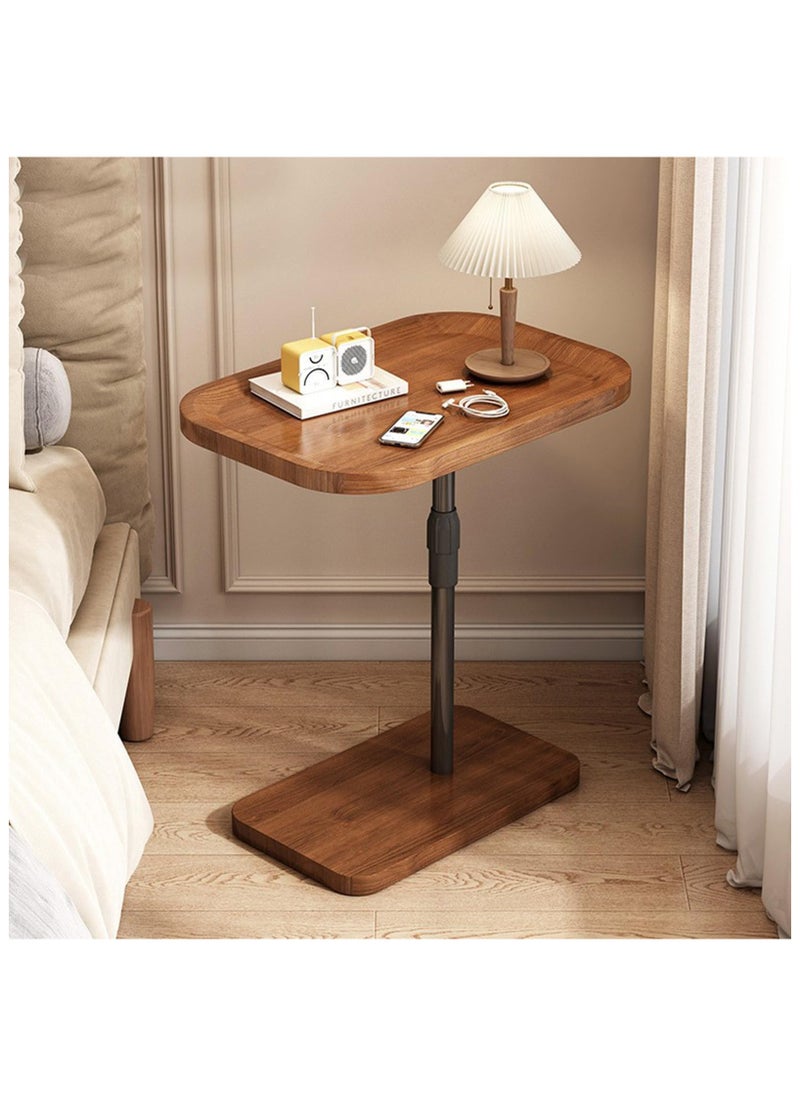 Anmi - Modern Liftable C-Shaped Wooden Coffee Table with Metal Frame – Adjustable Height for Bedroom, Office & Sofa Bed (Space-Saving Design) - Image 1