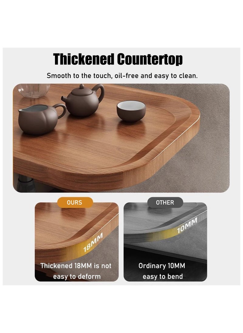 Anmi - Modern Liftable C-Shaped Wooden Coffee Table with Metal Frame – Adjustable Height for Bedroom, Office & Sofa Bed (Space-Saving Design) - Image 1