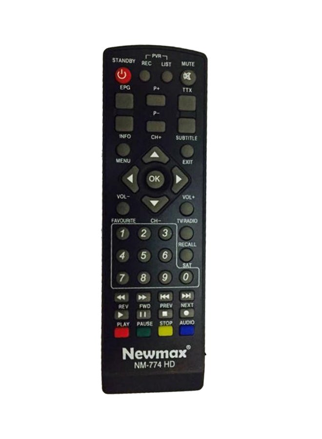 Newmax Universal Satellite Receiver Remote Control – Black – Compatible with HD/SD Set-Top Boxes, DVB-S/DVB-S2 Receivers, Free-to-Air TV Boxes, and Digital Satellite Systems - Image 1