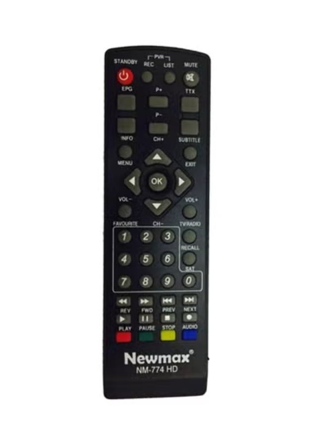 Newmax Universal Satellite Receiver Remote Control – Black – Compatible with HD/SD Set-Top Boxes, DVB-S/DVB-S2 Receivers, Free-to-Air TV Boxes, and Digital Satellite Systems - Image 2