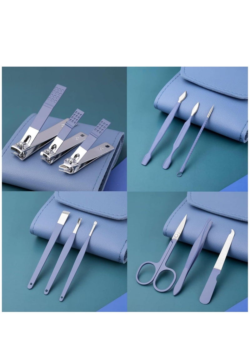 Captaintech 16 In 1 Professional Nail Clipper Manicure Set Blue - Image 3