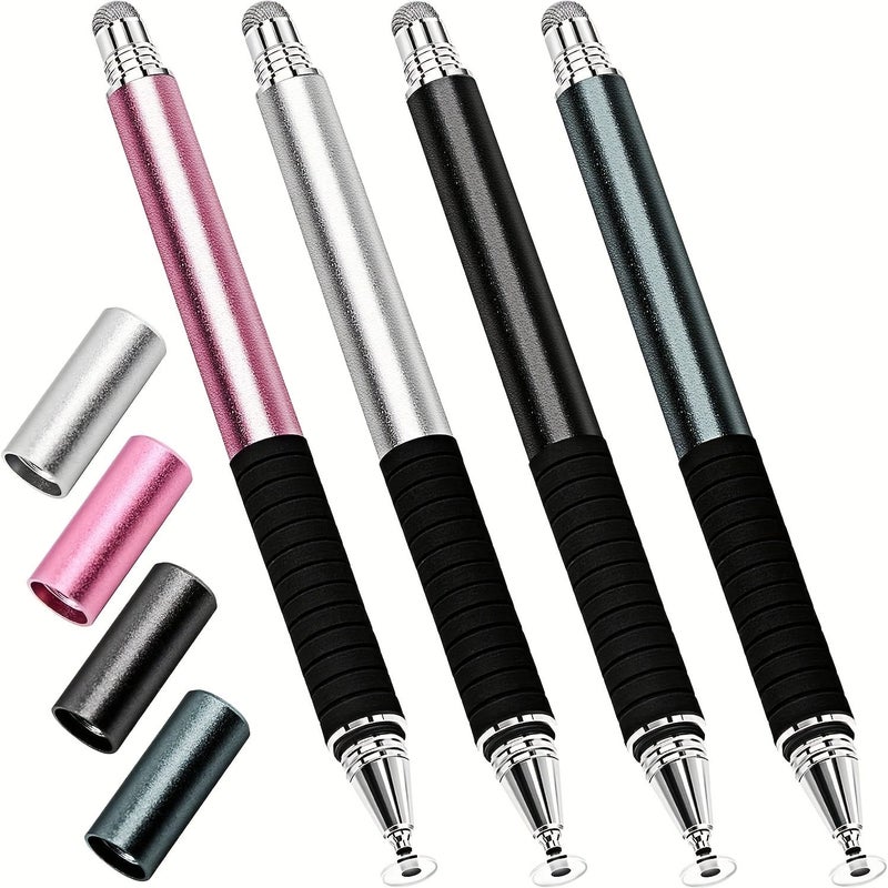 Pink 2 In 1 Touch Pen With 3 Replacement Heads For Iphone Ipad Android - Image 1