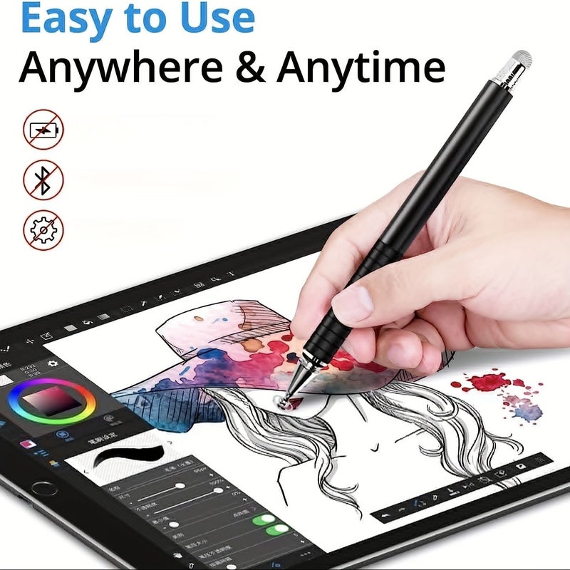 Pink 2 In 1 Touch Pen With 3 Replacement Heads For Iphone Ipad Android - Image 3