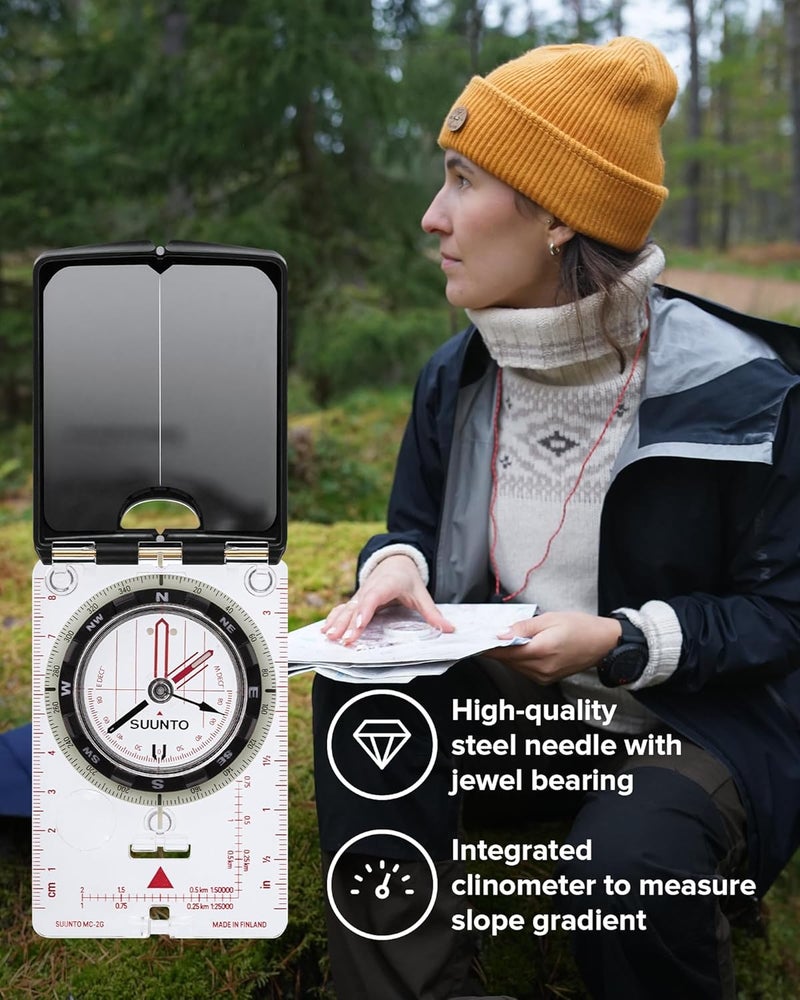 Suunto بوصلة SUUNTO MC-2G العالمية - بوصلة مرآة احترافية للمشي والمغامرين - Image 3