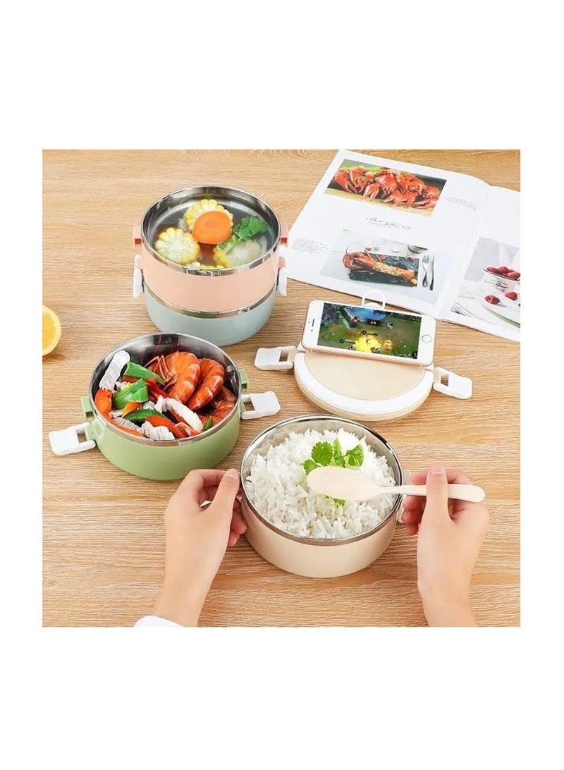 Ceramic food storage column 4 floors, ensuring healthy eating, 4 floors, perfectly designed ceramic colors