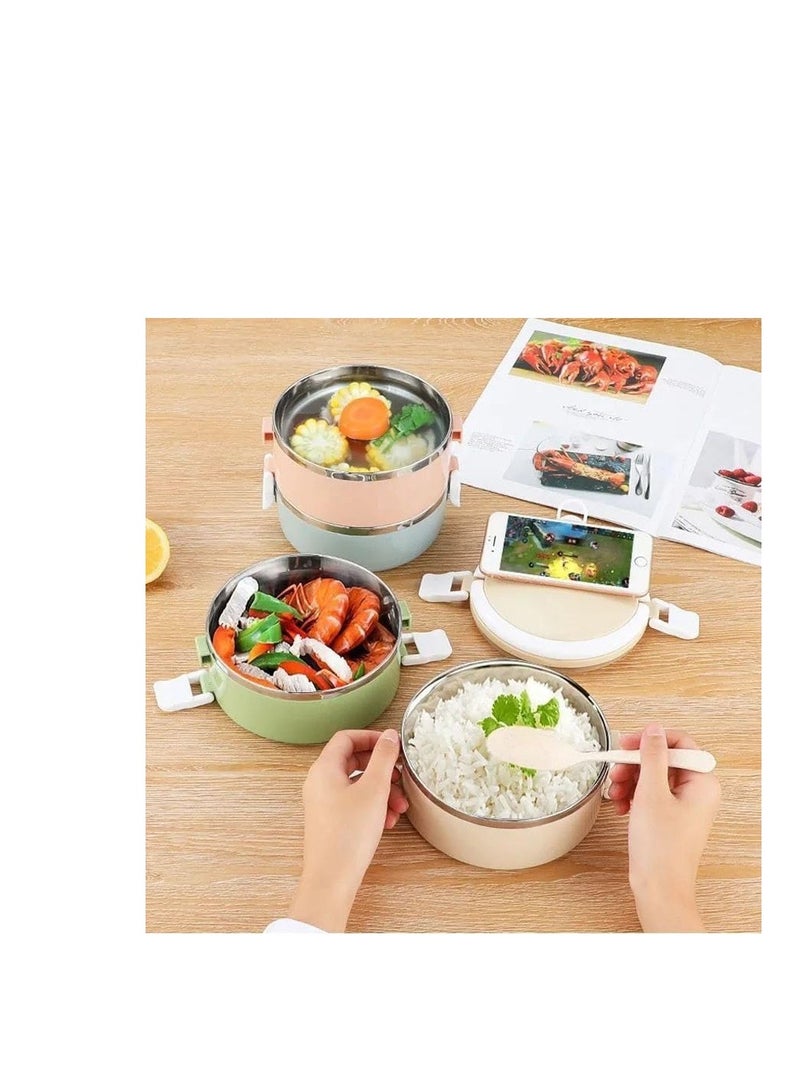 Ceramic food storage column 4 floors, ensuring healthy eating, 4 floors, perfectly designed ceramic colors