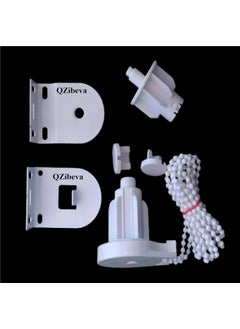QZibeva QZIBEVA 1 Set Roller Blinds Holder and Mechanism Hardware Pack 2 Pcs Bracket1 Pcs Male 1 Pcs Female Control Unit Bead Chain 2 Pcs End Cap of Bottom Rods Item Code_ROB8  - Image 1