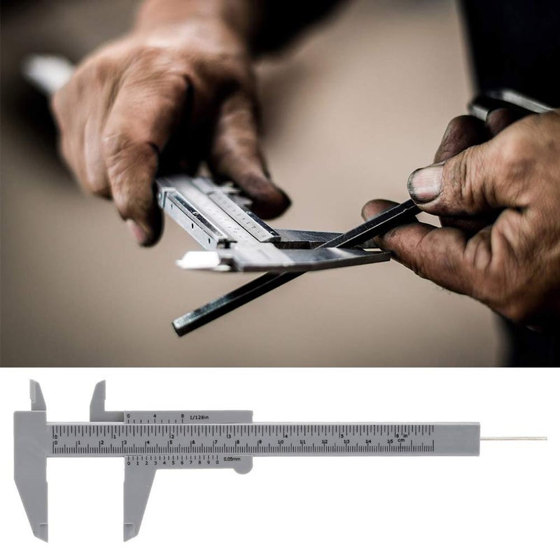 Baxnore Plastic Vernier Caliper Measuring Tool Double Rule Scale For Jewelry Industrial - Image 4