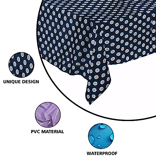 Wings Star Dining Table Cover for 6 to 8 Seater, 60 x 90 inch Size, Waterproof and Dustproof (Doted Blue, 60x90 inch- 6-8 Seater) - Image 4