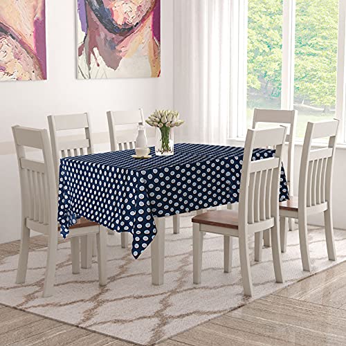 Wings Star Dining Table Cover for 6 to 8 Seater, 60 x 90 inch Size, Waterproof and Dustproof (Doted Blue, 60x90 inch- 6-8 Seater) - Image 2