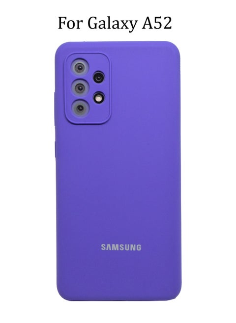 Silicone Protective Cover for Samsung Galaxy A52 Slim Stylish Case with Inside Microfiber Lining