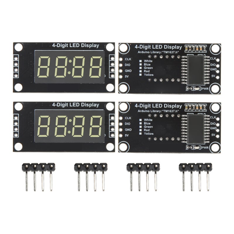 4 Digit 7 Segment LED Display Module - 0.36in Clear Viewing Premium PCB TM1637 Drive Chip for Smart Control Machine Equipment - Image 2