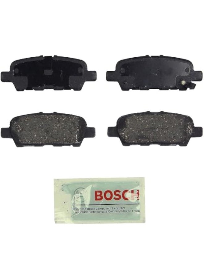 BOSCH BE905 Blue Ceramic Disc Brake Pad Set - Compatible With Select Infiniti EX, FX, G, JX, M, Q, QX; Nissan Altima, Juke, Leaf, Maxima, Murano, Pathfinder, Quest, Rogue, Sentra, Z + More; REAR - Image 1