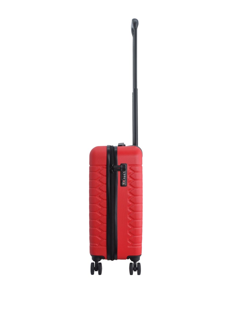 Discovery Reptile ABS Hardshell Small Cabin Carry-On Luggage Red, Durable Lightweight Suitcase, 4 Double Wheel With TSA Lock Trolley Bag (20 Inch). - pzsku/Z8F6A164B3E99F8EBFD31Z/45/_/1720610206/7ac58c7e-b05b-4549-9136-453601d6d4da