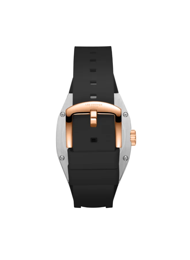 Lee Cooper black Men's Silicone Analog Watch LC08264.451 - 42x54,4 mm for Men | Best Price UAE