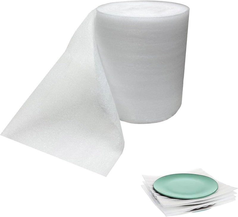 WAUPPY Foam Wrap Roll 10 Inch Wide x 50 FT Length Packing Foam Roll for Moving Supplies and Protection for Fragile, Cushioning Foam Packing Sheets for Wrapping - Image 1