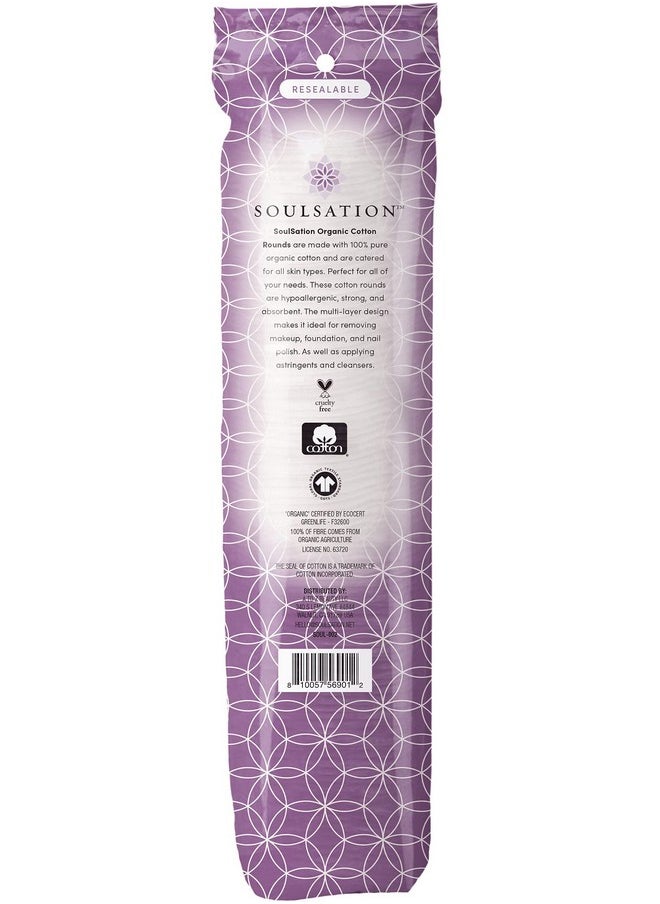 SOULSATION SoulSation Organic Cotton Rounds, 400 Count - Makeup Remover Pads for Face, Lint-Free  - Image 5