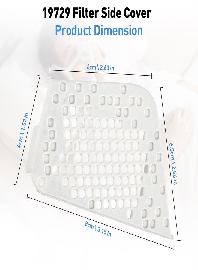 XwaYexa 19729 Filter Side Cover for Resmed AirSense 10/AirStart 10/AirCurve 10, Filter Door for CPAP/Autoset/VPAP Machines Replacement, White - Image 2