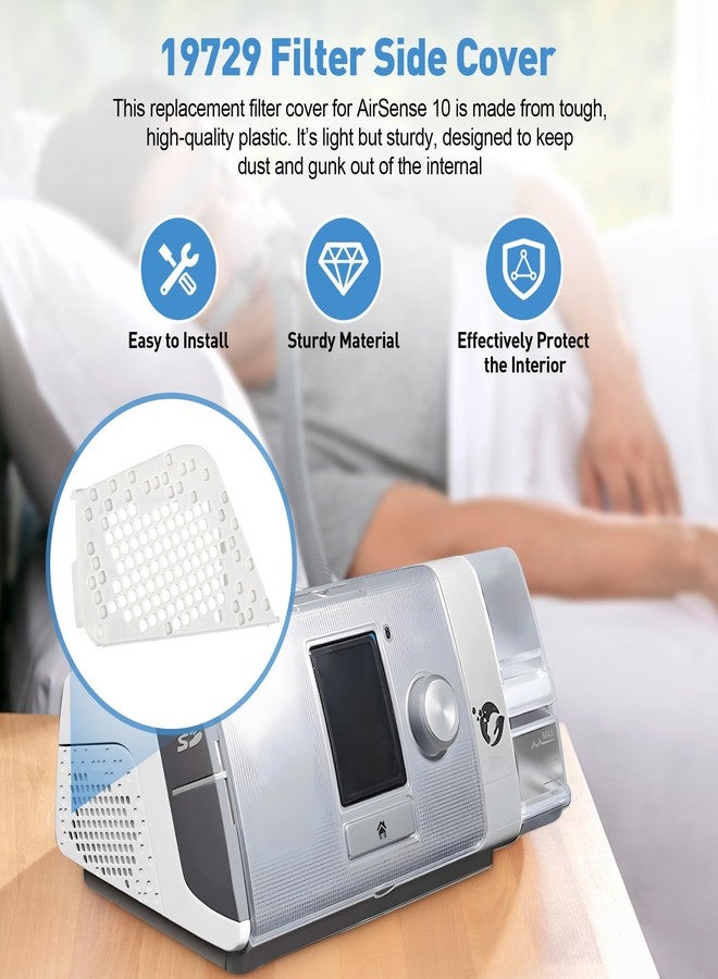 XwaYexa 19729 Filter Side Cover for Resmed AirSense 10/AirStart 10/AirCurve 10, Filter Door for CPAP/Autoset/VPAP Machines Replacement, White - Image 5
