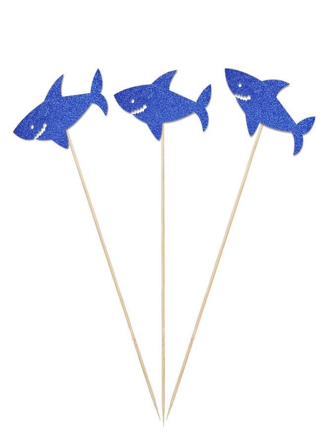 MAGJUCHE Shark Centerpiece Sticks, 12-Pack Table Topper Double-Sided Birthday Baby Shower Party Decorations - Image 2