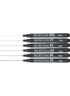 Peter Pauper Press PETER PAUPER PRESS Studio Series Micro-Line Pigment Ink Pen Set (Set of 6)  - Image 2
